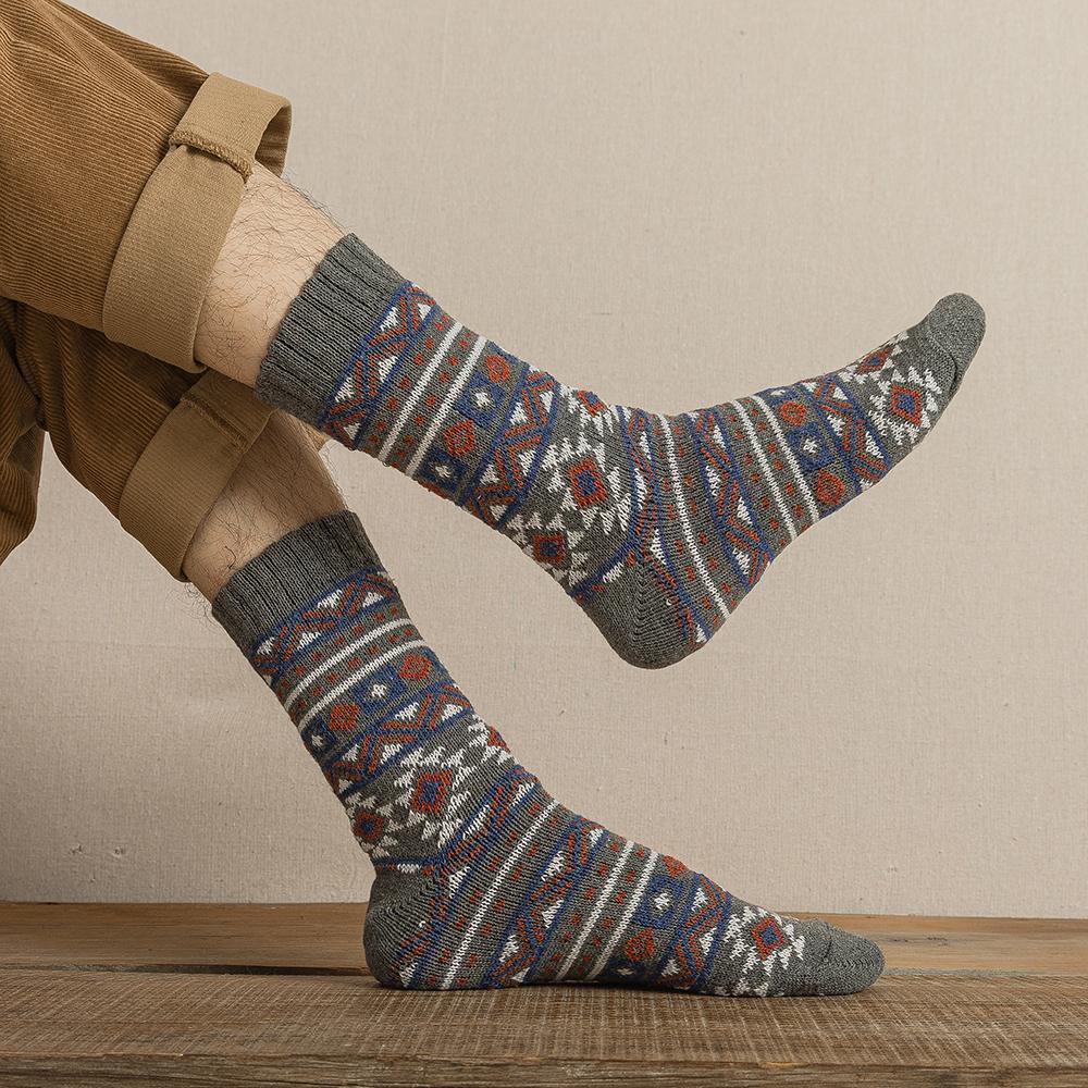 5 poros Naujo dizaino Žieminių kojinių Storos Šiltos Kalėdinės kojinės Vyrams Moterims Porinės kojinės Vienas dydis 9021