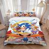 3pcs Sonic the Hedgehog Quilt Cover Set - Soft and Cozy Bedroom, Guest Room and Dorm Decorative Bedding 3-Piece Set 1 Quilt Cover + 2 Pillow Sham
