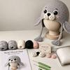 Handmade Yarn Crafts Animal Hood Hat Crochet Kit, DIY Earflap Craft Complete Knitting Materials Cute Crafting Project for Adults Teens, Gift