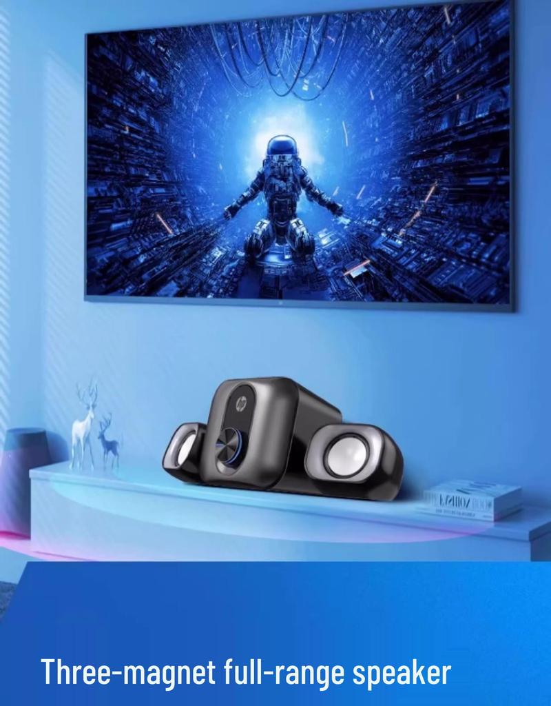 2111S Desktop Speakers: Heavy Bass for Laptops, Wired Home Audio Subwoofer