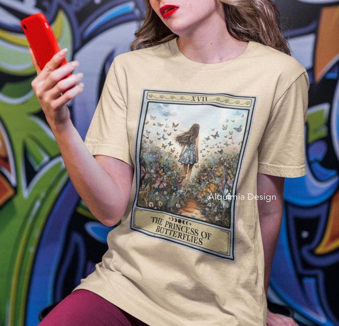 The Princess Of Butterflies Tarot Card Shirt XL
