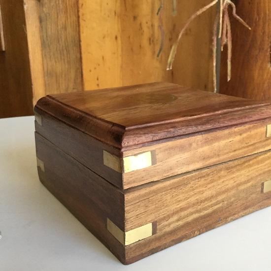 Vintage Marine Compass In Wooden Box with