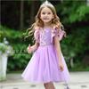 FORPEND Princess Dress Sizes and Perfect for and DS02 Size Children's Costume, 90, 100, 110, 120, 130cm, Halloween, Parties, Birthdays, (Purple, 100)