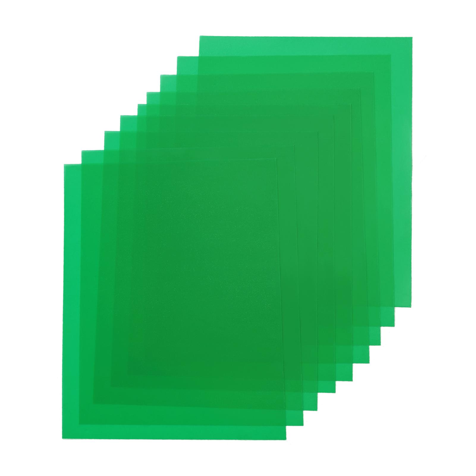 

9PCS 30 * 20cm Photography Light Color Filters Set Transparent Light Gel Sheet for Studio Photography Portrait Video зелёный