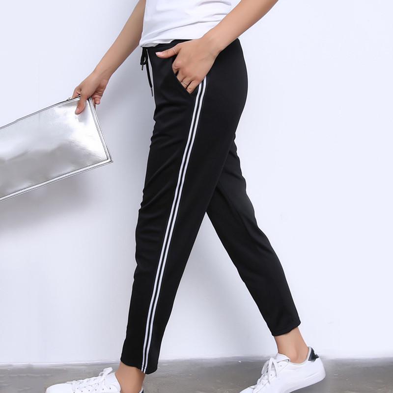 Pantalon De Sport Femme Taille Haute – Jegging Skinny Rayé, Extensible Yoga