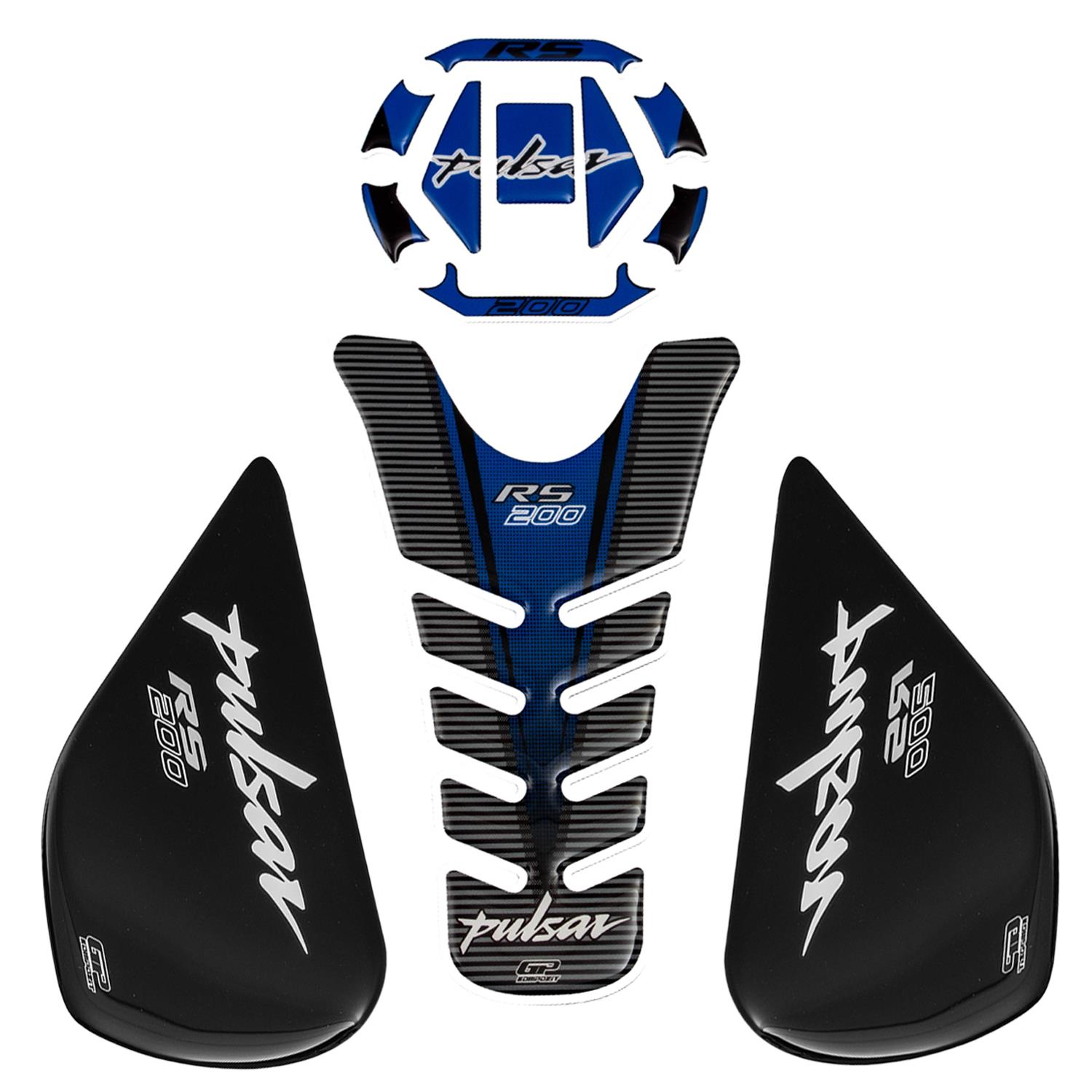 

GP Composite Bajaj RS 200 2015-2020 Compatible Tank Pad Set Blue