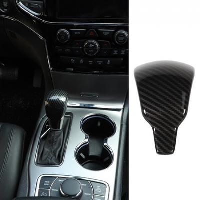 Carbon Fiber Inner Gear Shift Head Knob Cover Trim for Jeep Grand Cherokee 2017+