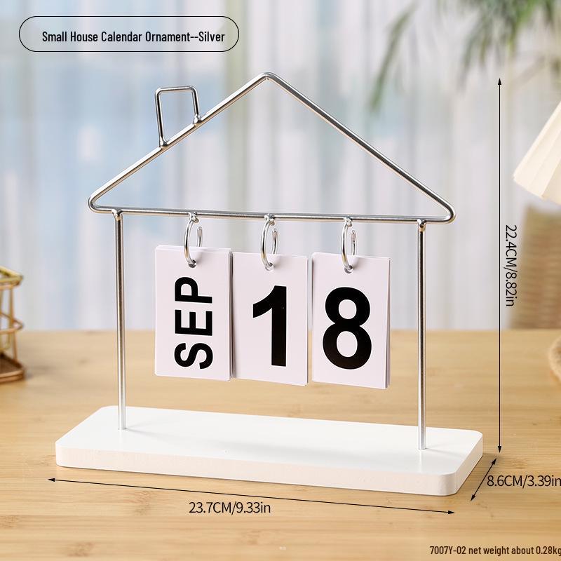 Perpetual Wooden Flip Calendar: Home and Desk Decor