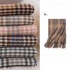 Autumn and Winter Korean Atmosphere Houndstooth Plaid Scarf Contrasting Color Thickened Long Scarf  Simple and Versatile for Couples