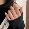 Korean Style S925 Sterling Silver Elastic Heart Open Ring for Women – Simple, Versatile, and Elegant Student Accessory