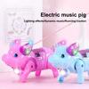 New Pink Color Electric Walking Pig Toy With Light Musical Kids Funny Electronics Toy Children Birthday Gift Toys