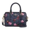 Signature Monogram Cherry Print Mini Boston Crossbody Bag With Gold Hardware For Women Daily Use