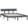 Maison Exclusive - Cadre de lit sans matelas bois massif gris 200x200 cm