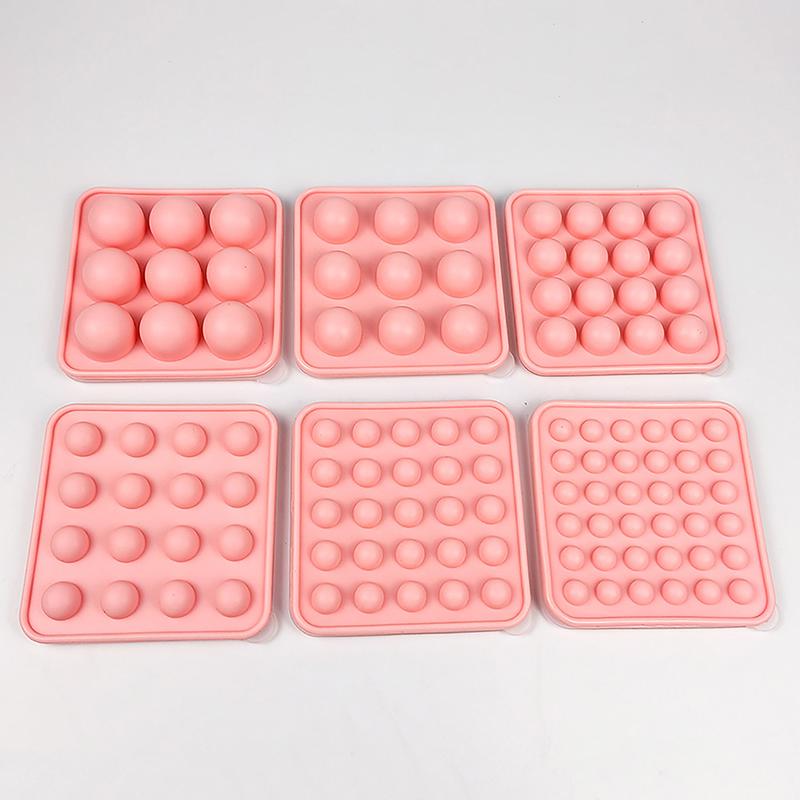 9/16/25/36 Gniazd Okrągłe Kulki Formy do Czekolady z Pokrywką Silikonowe Spożywcze Nieprzywierające Cukierki Ciasto Kostki Lodu Akcesoria do Pieczenia
