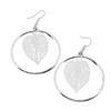Fashionable Leaf and Circle Drop Earrings , Exaggerated Design Alloy Earrings for Women , Trendy Accessory
