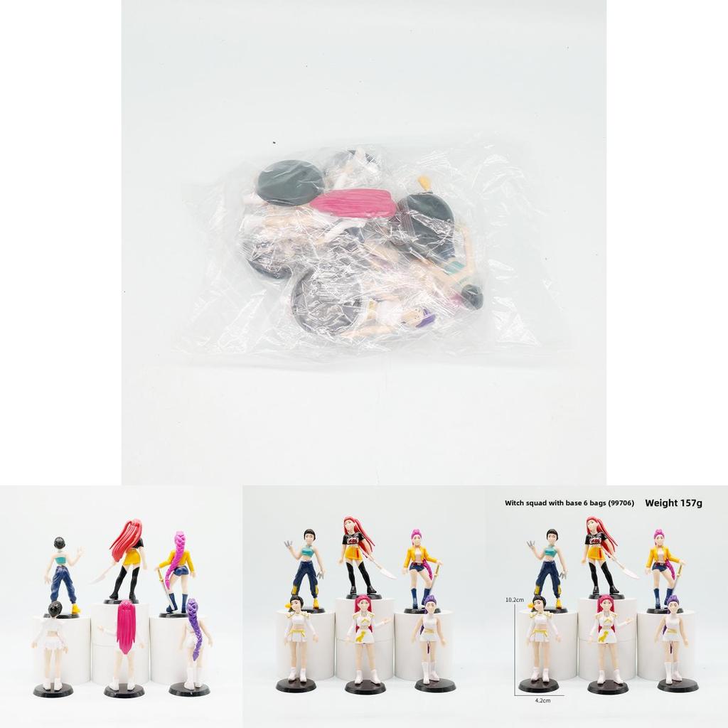 Kpop Dämonenjäger PVC Figur mit Basis für Schreibtischdeko Sammlerstück Geschenk