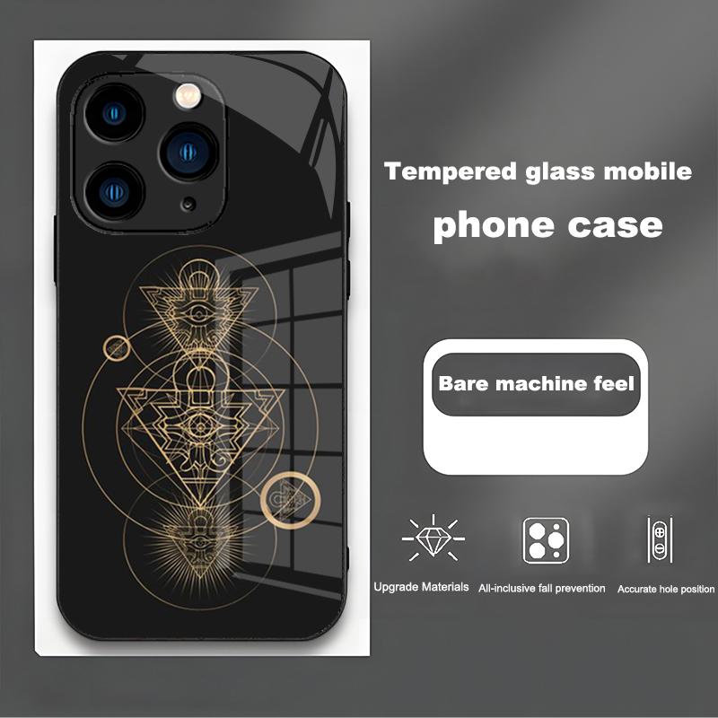 Dark Yu Gi Oh Fall prevention for IPhone 15 Pro Max 14 13 12 11 X XS XR 5 6 7 8 Plus 2020 2022 SE Tempered glass phone case