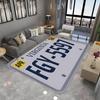 Retro Funny License Plate Number Car Floor Mat Cheaper Anti-slip Modern Living Room Balcony Printed Bedside Mats