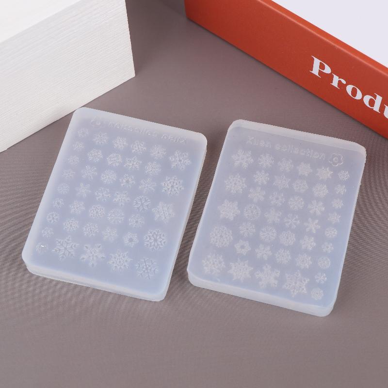 1/3 Pcs Christmas Snowflake Silicone Nail Mold Nail Decorations Diy Design Silicone Manicure Mold Nail Art