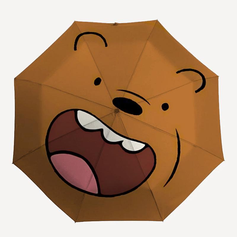 

1pc We Bare Bears Friends Bear Cub Automatic Folding Umbrella with 8-Rib Compact & Lightweight Design, Self-Opening/ Closing040