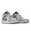 Air Jordan 1 Mid GS Light Smoke Grey Retro Sneakers 554725-078