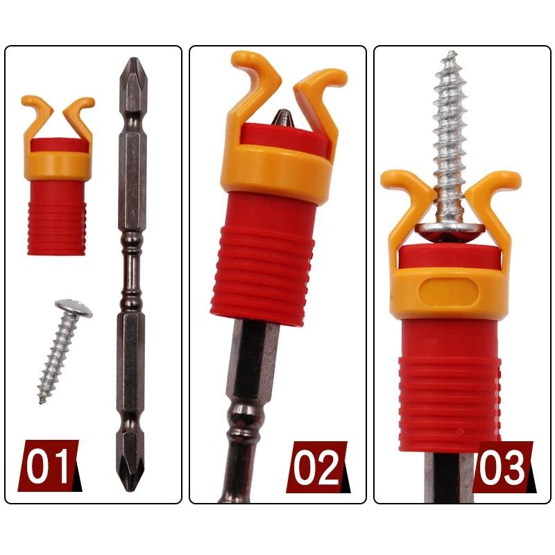 1/5Pcs Screw Holder Tool - Plastic Screw Positioning Guide For Woodworking Drilling With Non-Slip Grip & Depth Control - Carpent