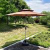 2.7M Outdoor Double-Top Aluminum Patio Umbrella