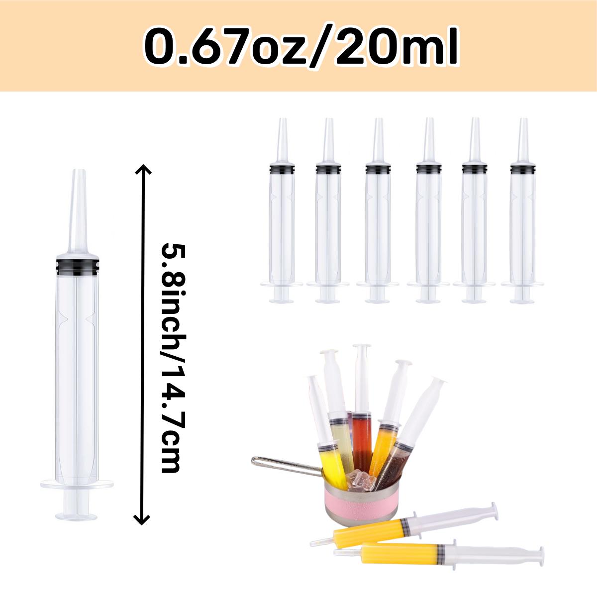 

12/24/50Pcs Jello Syringe Shots 0.67/2oz Liquid Syringe Jelly Party Shots for Halloween Bachelority Party Birthday Thanksgiving 24pcs