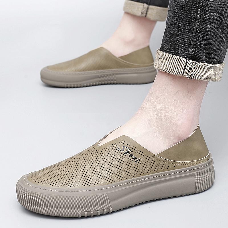 Fashion Summer Mens Shoes Handmade Designer Casual Shoes for Men Luxury Brand Leather Business Shoes Comfy Soft Anti-slip Driving Loafer