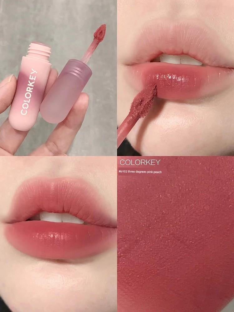 Colorkey Kelaqi Lip Lacquer R608 Small Paintball Small Colorful Egg Female Lip Mud Velvet Water Light Lip Lacquer Lipstick Genuine Goods