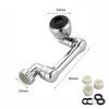 1080° Universal Rotation Faucet Dual Mode Sprayer Head Washbasin Kitchen Robot Arm Extension Faucets Aerator Bathroom Accessory