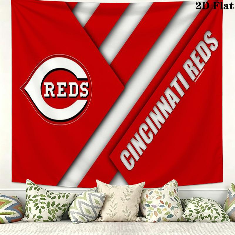 Cincinnati Reds Wall Tapestry Aesthetic Wall Hanging Printed Fabric Blanket Decorative Tapestries for Bedroom Living Room Home Decor