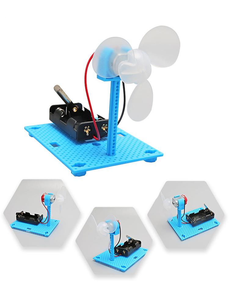 Electric Wind Power Fan STEM Technology Gadget Kids Science Toys Puzzle Gadget Physical Learning Educational Toys for Children