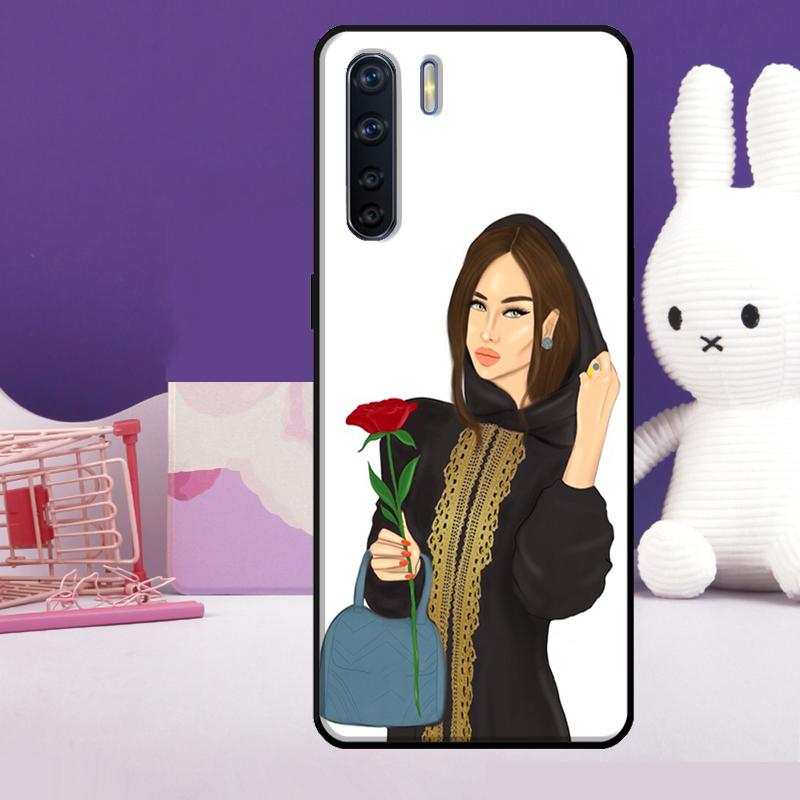 Muslim Islamic Arabic Hijab Girl Case For Oppo A5 Pro A15 A17 A57 A77 A18 A38 A58 A78 A98 A94 A74 A54 A40 A60 A80 A16 A76 A96