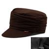 Spring Autumn Ladies Soft Hat With Wrinkled Asymmetric Design For Casual Outdoor Wear