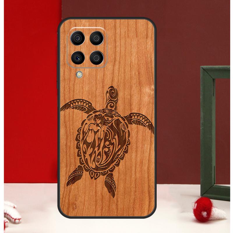 Wolf Bike Butterfly Wood Case For Samsung Galaxy M56 M36 M16 M31 M21 M13 M33 M53 M15 M35 M55 M12 M32 M52 M14 M34 M54