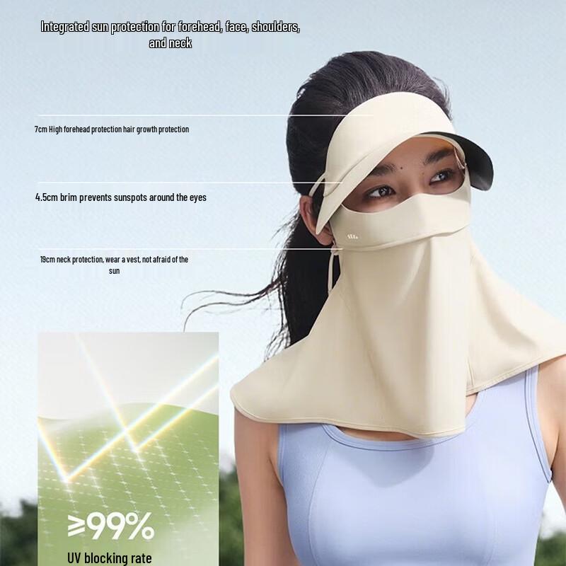 Beneunder Full-Face Sun Protection Mask with Extended Visor