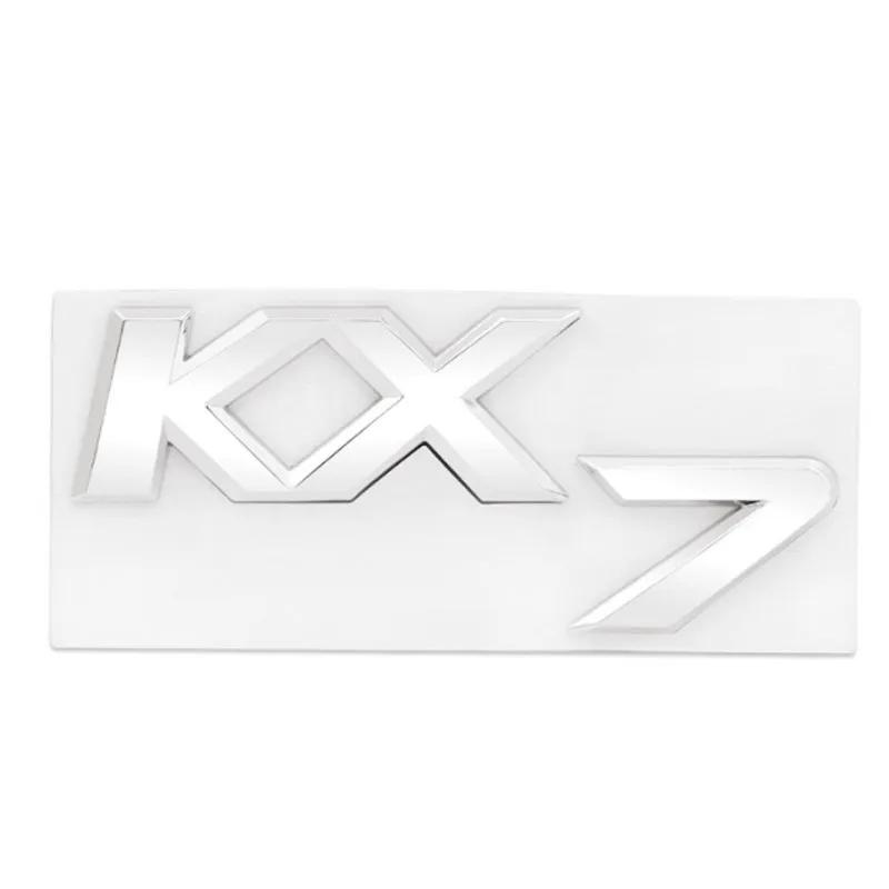 HRHT5 3D Metal Chrome Black K2 K3 K4 K5 KX7 Letters Logo Rear Boot Trunk Emblem Badge Sticker For Kia Car Styling Accessories