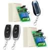 12V Remote Control Switches Wireless Transceiver Module Intelligent DC12V 2CH Garage Door Gate Remote Controller Set