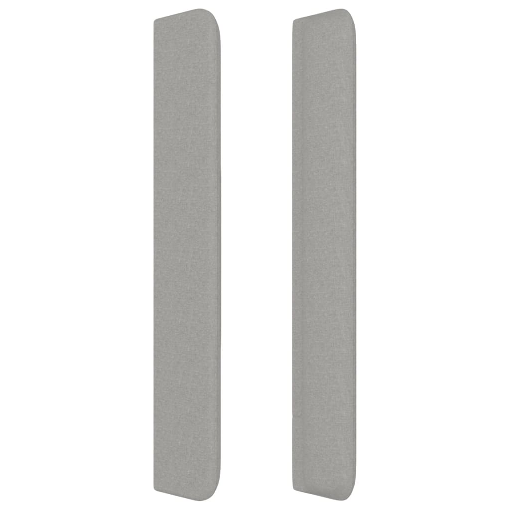 Vidaxl Wingback Headboard, Light Gray, 103X16X118/128 Cm, Fabric