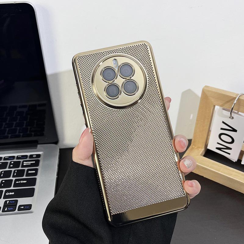Breathable electroplating heat dissipation is suitable for Huawei mate50 mobile phone case, new 40pro protective case P50 lens film anti-drop.