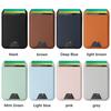 MagneticCard Holder Stand Leather Phone Back Wallet with Rotating Hinge Detachable Kickstand for iPhone Stick-on Desktop Stand for Credit Cards