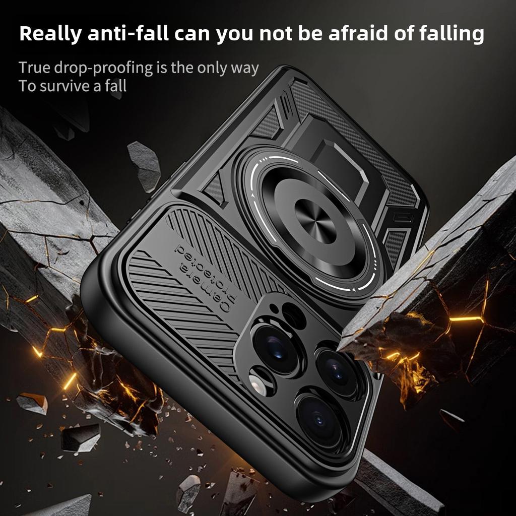 360° Metal Ring Stand Magnetic Case for for IPhone 15 14 11 13 12 Pro Max Plus For Magsafe Wireless Charge Armor Anti-fall Cover