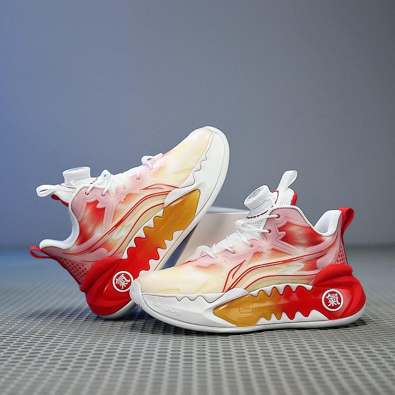 Boys shoes 2025 spring and autumn mesh breathable children's rotating buckle boys sports shoes basketball shoes boys school running shoes