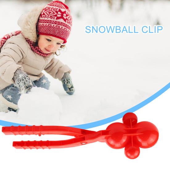 Användbar Smidig Tillfredsställ Nyfikenhet Föräldra-barn Interaktion 4 Bollar Snöbollsmakare Klämma för Snöig Dags Lek Snöleksak