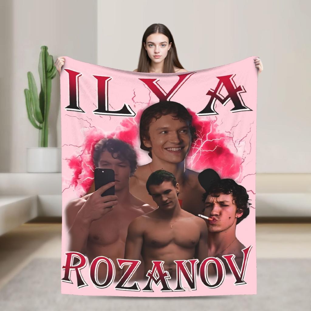 Heated Rivalry Banana Blankets Shane and Ilya Wool Awesome Soft Throw Blankets for Home Restaurant Autumn/Winter