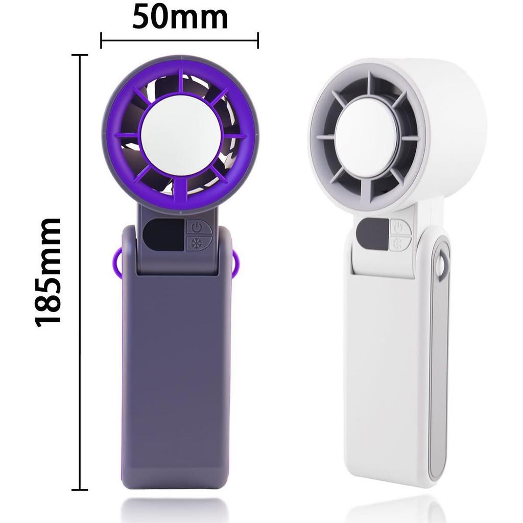Mini Fan: High-Speed Cooling, Digital Display, Ice Pack, Foldable, Neck-Hanging Handheld Fan (2026 Edition)