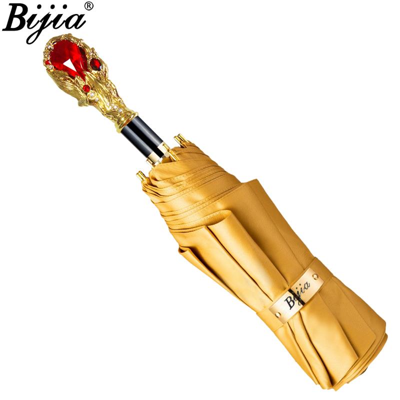 

Роскошная ручка Ручной работы Зонт Желтый Женский Солнцезащитный Зонт Защита от УФ-лучей Креативный Зонт-парасоль с драгоценными камнями Ветрозащитный Складной Зонт Подарки Aluminum&8K