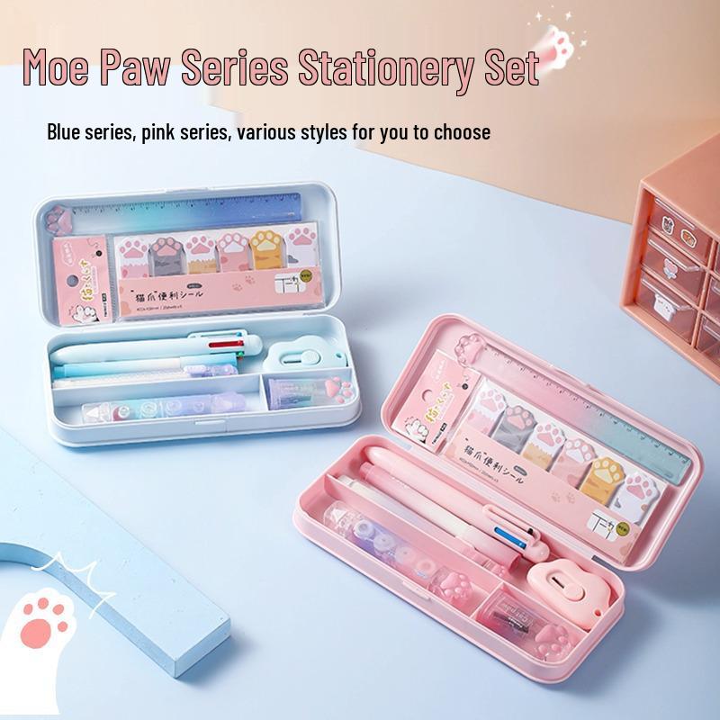 Gradient Katt tass Pappersvarusats - Högvärdig Mellanstadiepresentpåse för Skolstart