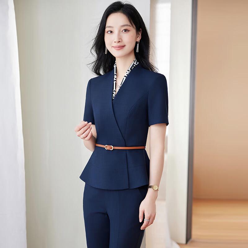 Women's Professional Short Sleeve Blazer Suit